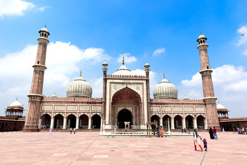 Fototapeta na wymiar Jama Masjid, New Delhi, Inida.