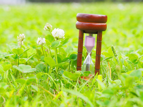 The hourglass in lawn