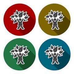Child Tree icon set