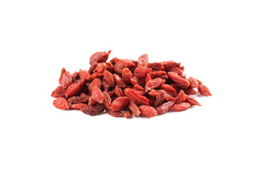 Dry goji berries isolated on a white