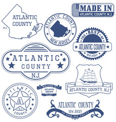 Atlantic county, NJ, generic stamps and signs