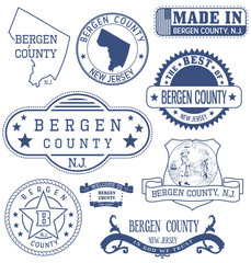 Bergen county, NJ, generic stamps and signs