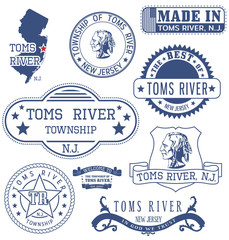 Toms River township, NJ, generic stamps and signs