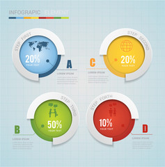 Abstract modern circle chart infographic. Can used for presentation, data diagram and infographic business.