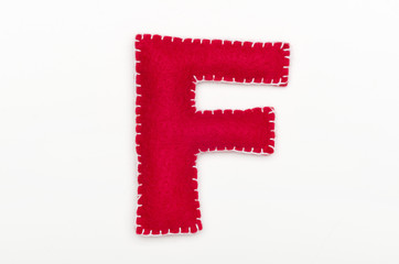 フェルトのアルファベット F