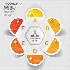 Abstract modern circle template infographic. Can used for presentation, data diagram and infographic business