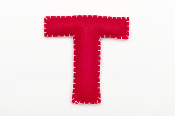 Obraz premium フェルトのアルファベット T
