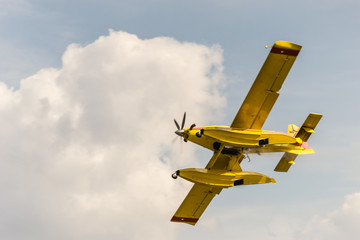 Novi Sad, Serbia - Septembe 22, 2013: Aero show at the Danube river