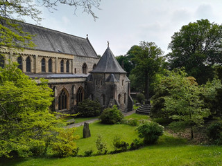Fototapeta na wymiar View of a welsh Cathedral