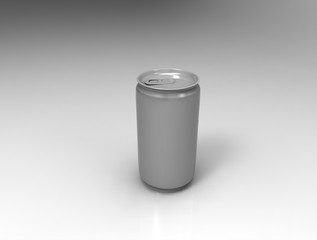 Gray can on background.