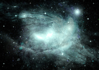 Naklejka premium galaxy in a free space