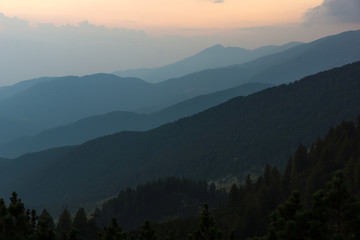 Sunset Landscape of nothen part of Pirin mountain near Sinanitsa peak,  Bulgaria