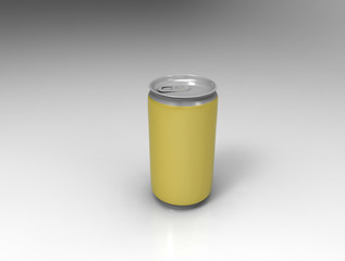 Yellow can on background.