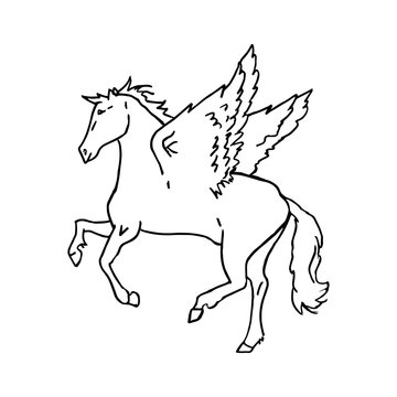 Pegasus on a white background