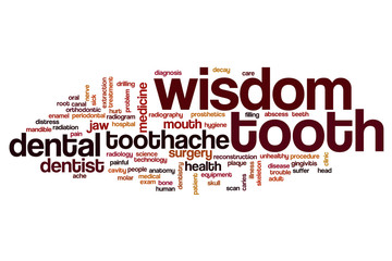 Obraz premium Wisdom tooth word cloud
