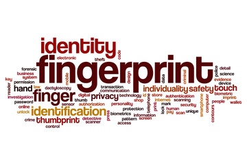 Fingerprint word cloud