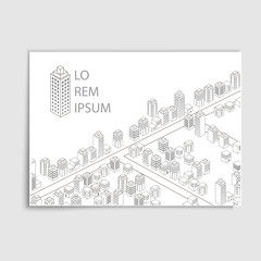 Modern brochure cover template - Monochrome Architecture style