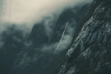 Papier Peint photo Nature Montagnes pittoresques de Norvège