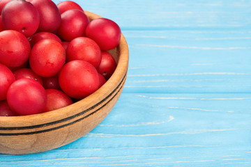 Cherry plum in bowl