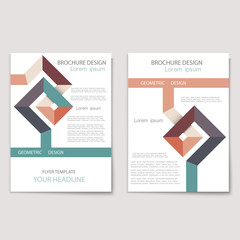 Modern brochure cover template with geometric shapes - minimalis