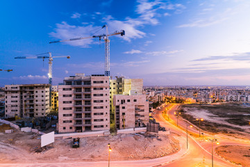 Fototapeta na wymiar construction of the city
