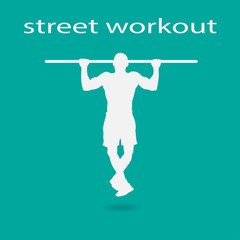 Man practice street workout