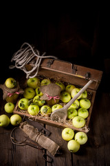 White transparent applesauce