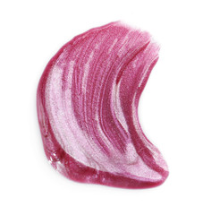Purple lip gloss texture isolated on white