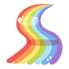 Rainbow vector icon isolated