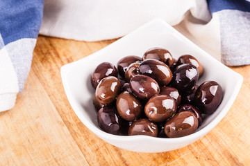 Black olives bowl