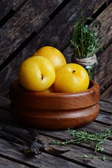 Yellow Plums in the bowl 