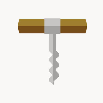 Corkscrew icon in a flat design