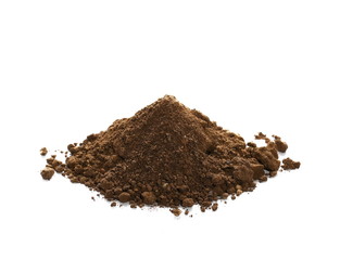 pile soil isolated on white background