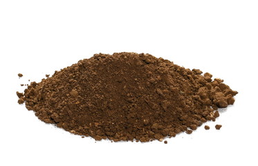 pile soil isolated on white background