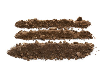 pile soil isolated on white background