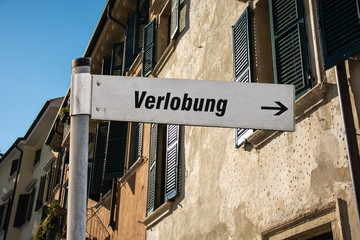 Fototapeta premium Schild 87 - Verlobung