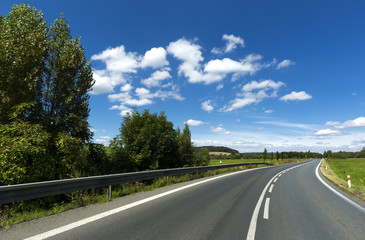 Country road in Moravia, Czech Republic.