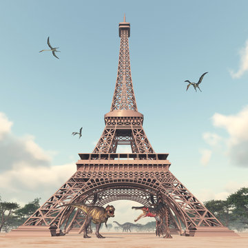 The dinosaurs in Paris