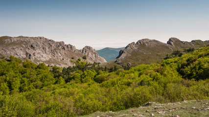 Ridge and canyon at Karabi-Yayla in Crimea