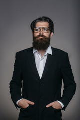 Handsome bearded man