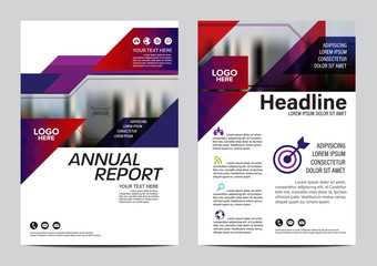 Purple Brochure Layout design template. Annual Report Flyer Leaflet cover Presentation Modern background. illustration vector in A4 size