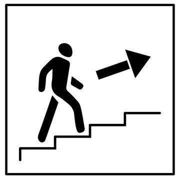 Stairs up icon