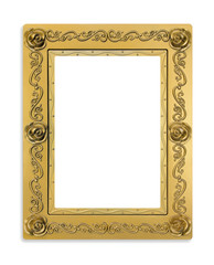 gold frame isolated on white background