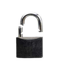 Fototapeta premium Padlock which is broken isolated on a white background