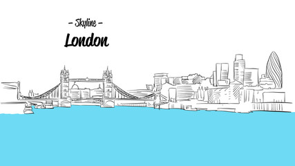 Obraz premium London Skyline Sketch