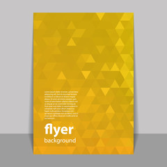 Flyer or Cover Design with Triangle Mosaic Pattern - Mustard Yellow