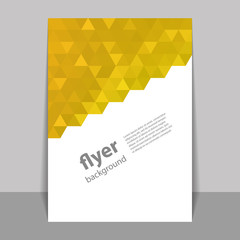 Flyer or Cover Design with Triangle Mosaic Pattern - Mustard Yellow