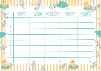 Cute Weekly Planner