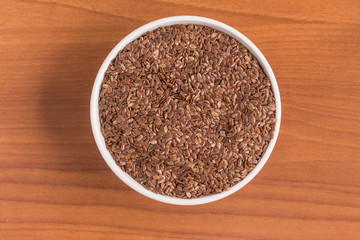 linseed into a bowl