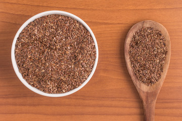 linseed into a bowl
